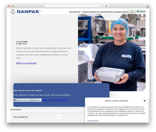 WordPress theme Danpak - danpak.nl