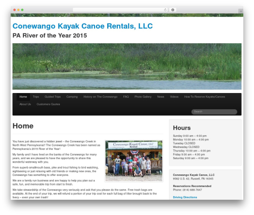 WordPress theme The Bootstrap - paddleconewango.com