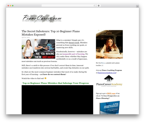 Catalyst theme WordPress - pianocareer.com