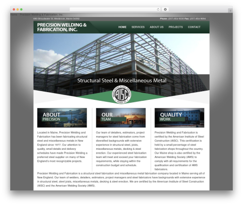 Catalyst WordPress theme for business - precisionwelding.net