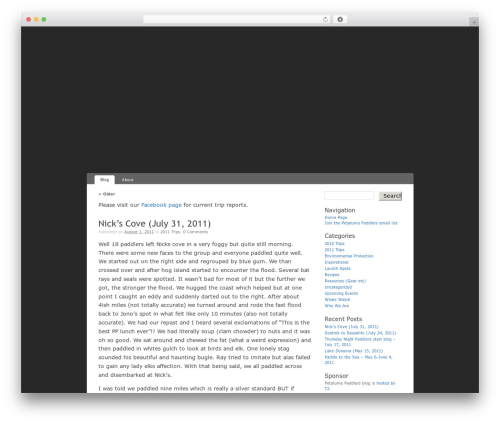 K2 best WordPress theme - petalumapaddlers.com