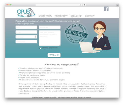 Opus theme WordPress - pisanie.net