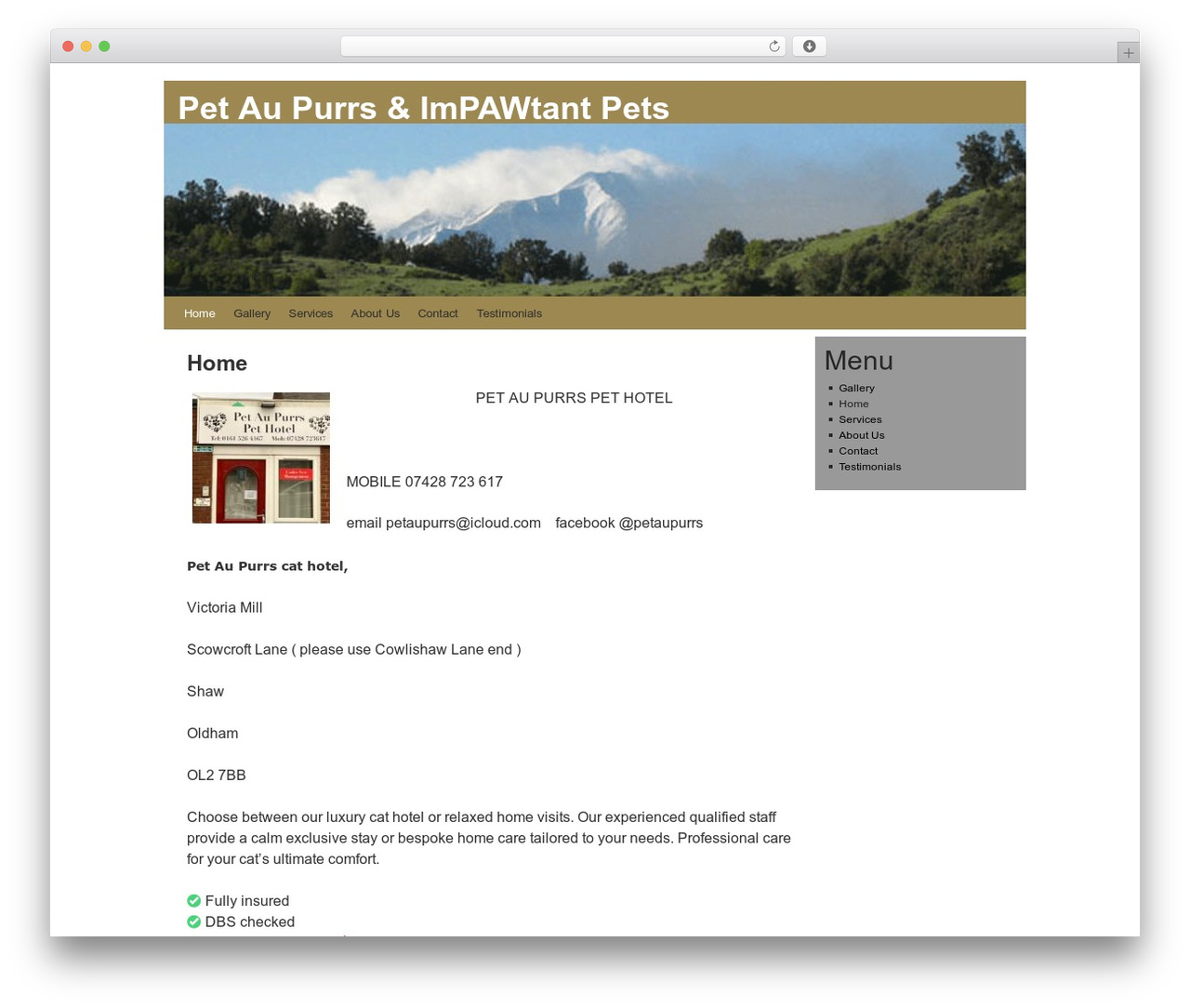 WordPress theme Weaver - pet-au-purrs.com/site