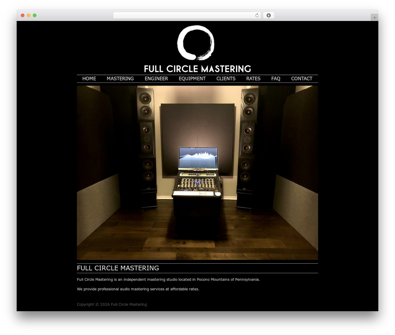 Empty Canvas WordPress theme - fullcirclemastering.com