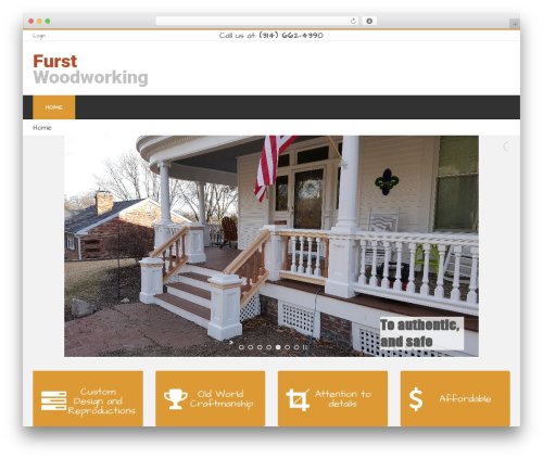 Flatastic WordPress website theme - furstwoodworking.com