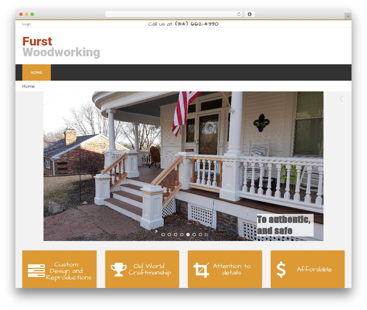 Flatastic WordPress website theme - furstwoodworking.com