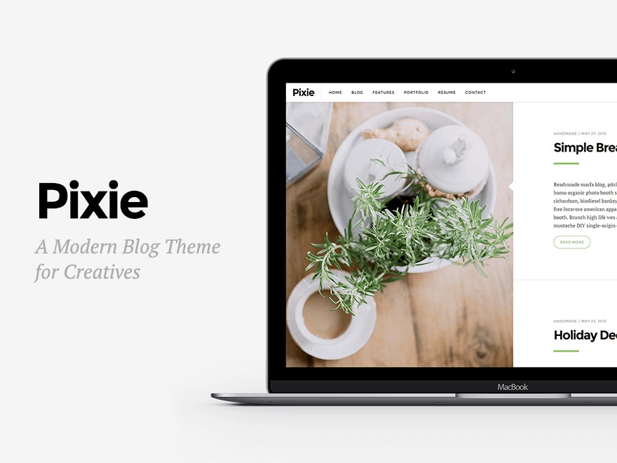 Pixie WordPress blog theme Pixie WordPress blog theme
