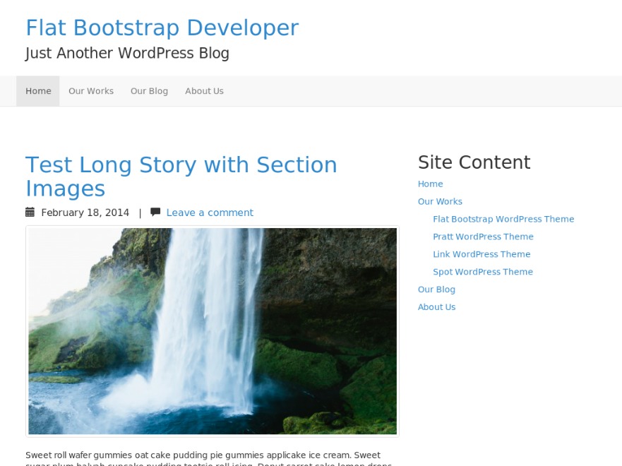 Theme WordPress Flat Bootstrap Developer by XtremelySocial
