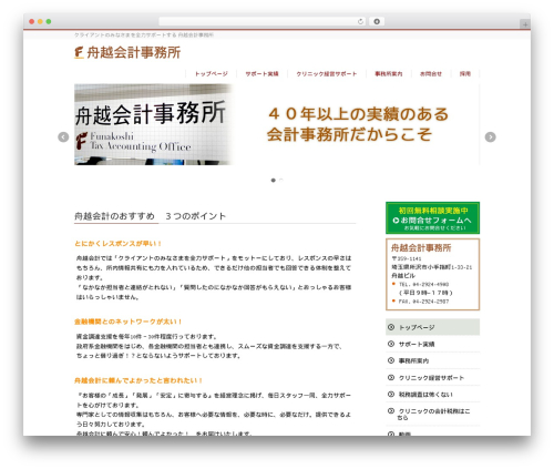 WordPress website template BizVektor - funakoshi-zeirishi.com