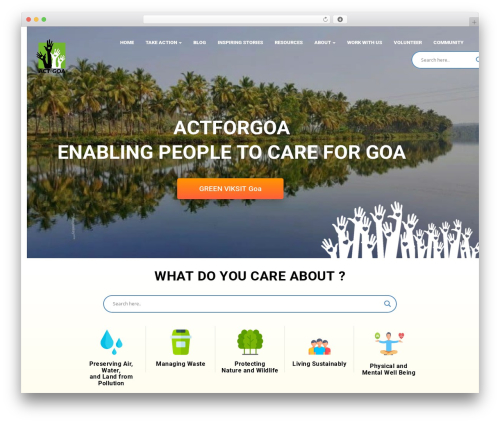 Act WordPress theme - actforgoa.org