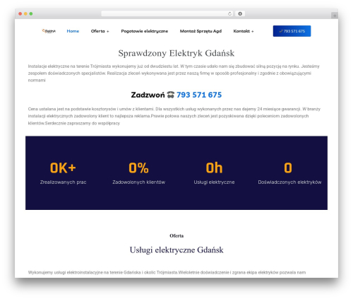 Braintech WordPress theme - elektrykgdansk.pl