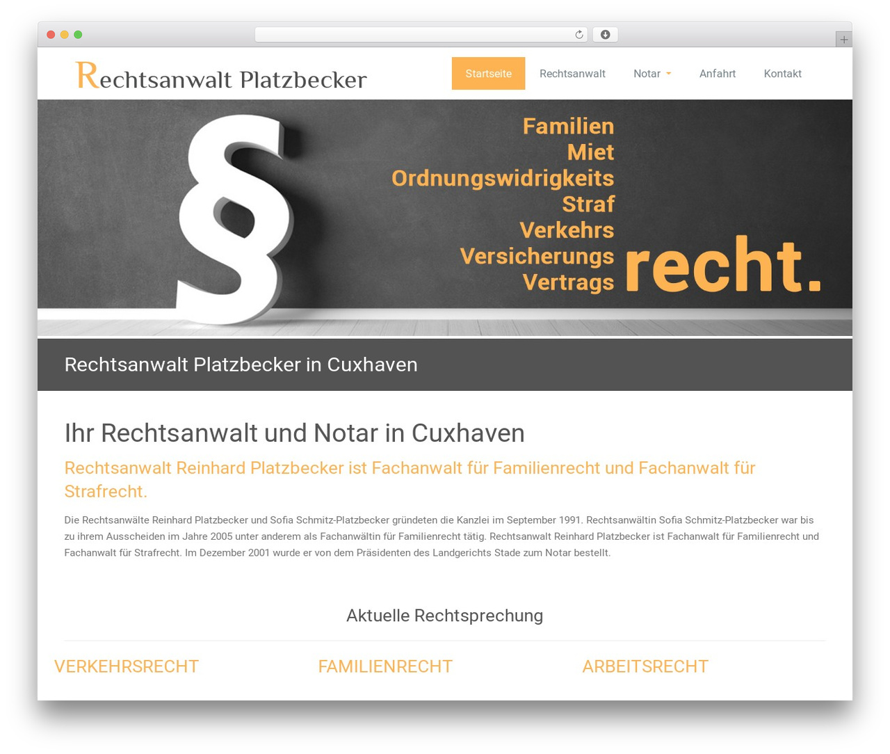 layout WordPress theme - rechtsanwalt-cuxhaven.de