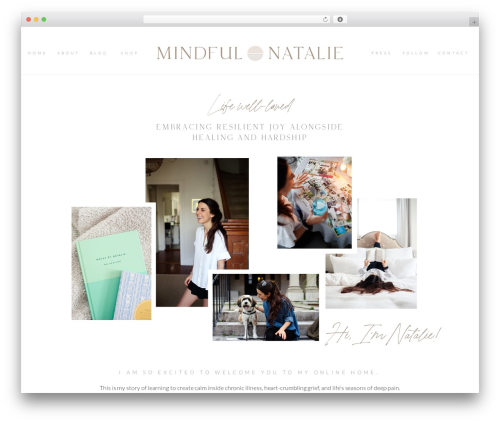Showit WordPress theme - mindfulnatalie.com