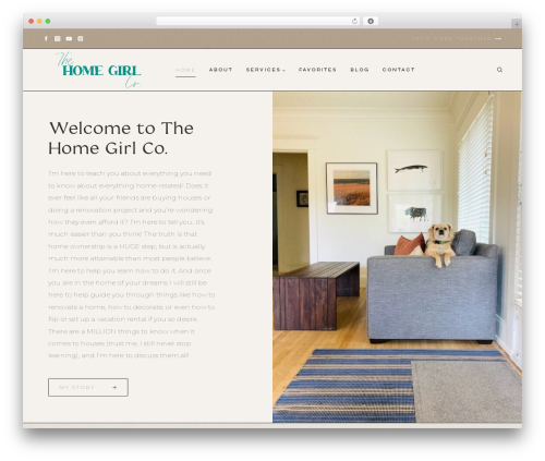 WordPress theme Studio - thehomegirlco.com