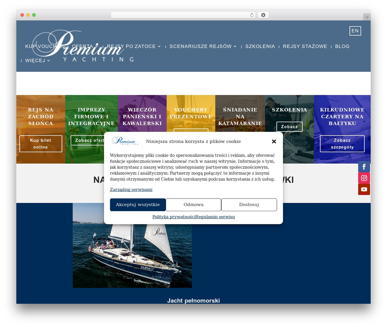 WordPress theme Divi - premiumyachting.pl
