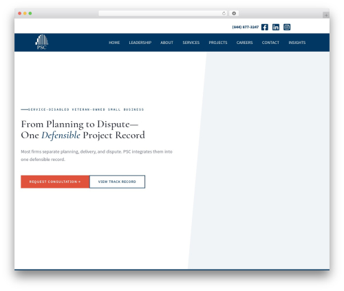 WordPress theme MSH Responsive (SASS) Theme - precisionschedulingconsultants.com
