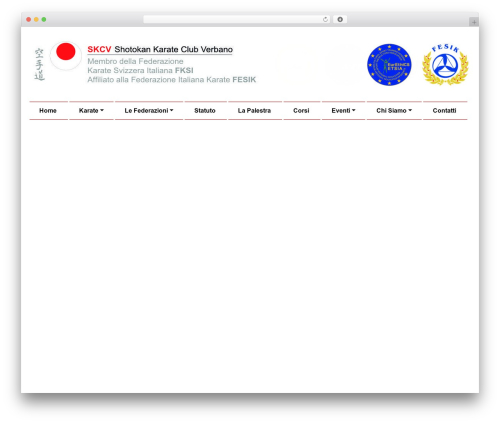 WordPress website theme Cherry Framework - karateclubverbano.ch