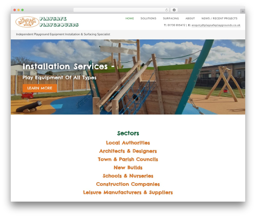 WordPress website theme Minimum Pro Theme - playsafeplaygrounds.co.uk
