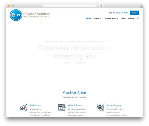 Divi WordPress theme design - boyntonwaldron.com
