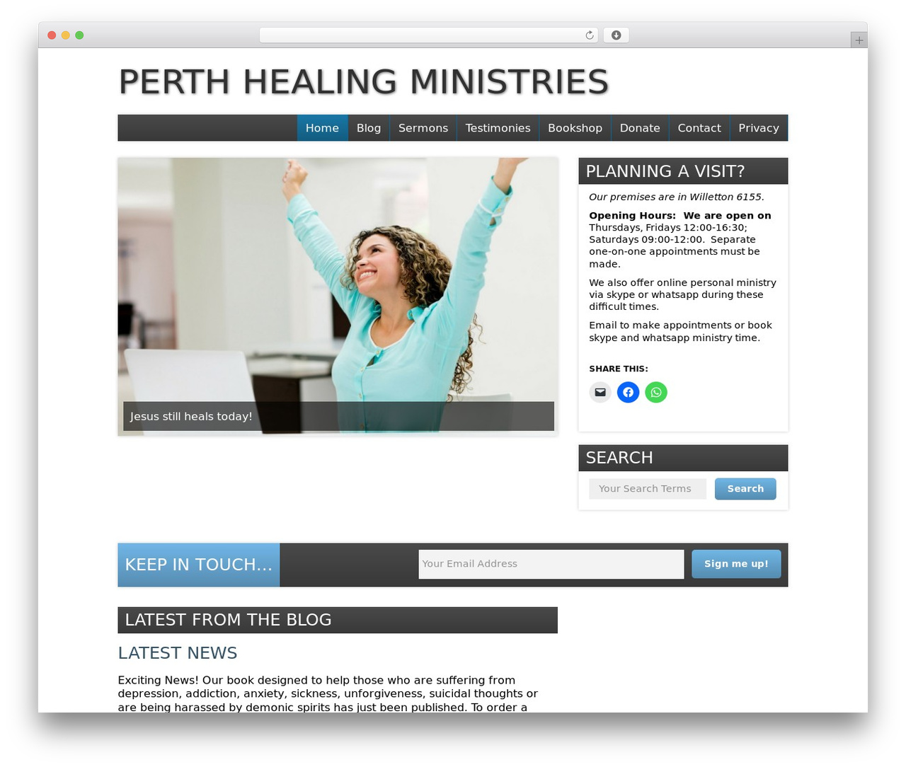 Foundation WordPress theme - perthhealingministries.com