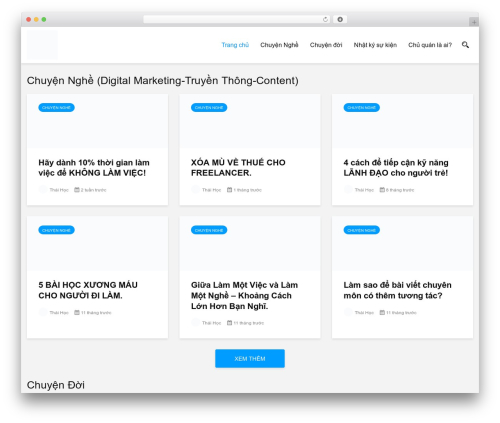 Gloria WordPress theme - phungthaihoc.com