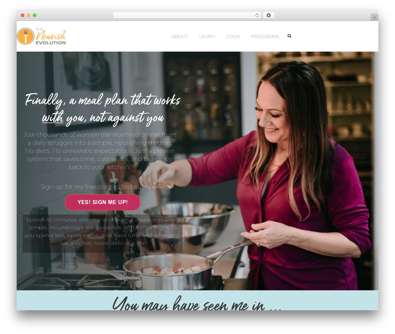 Hello Elementor WordPress theme - nourishevolution.com