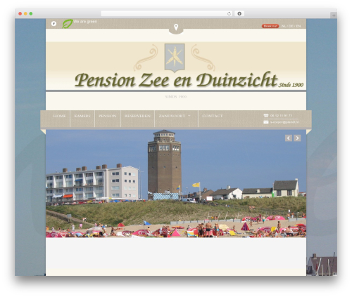 Nice Hotel premium WordPress theme - pensionzeeenduinzicht.nl