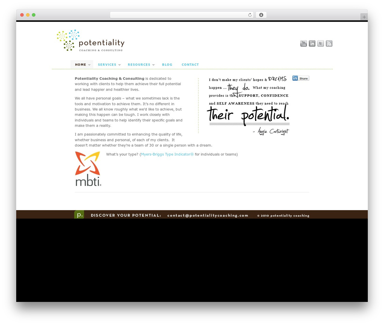 PlatformPro WordPress website theme - potentialitycoaching.com