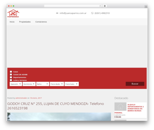 Realia WordPress theme - juancaparros.com.ar