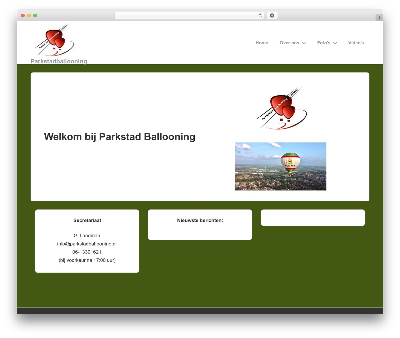 Responsive WP theme - parkstadballooning.nl Responsive WP theme - parkstadballooning.nl
