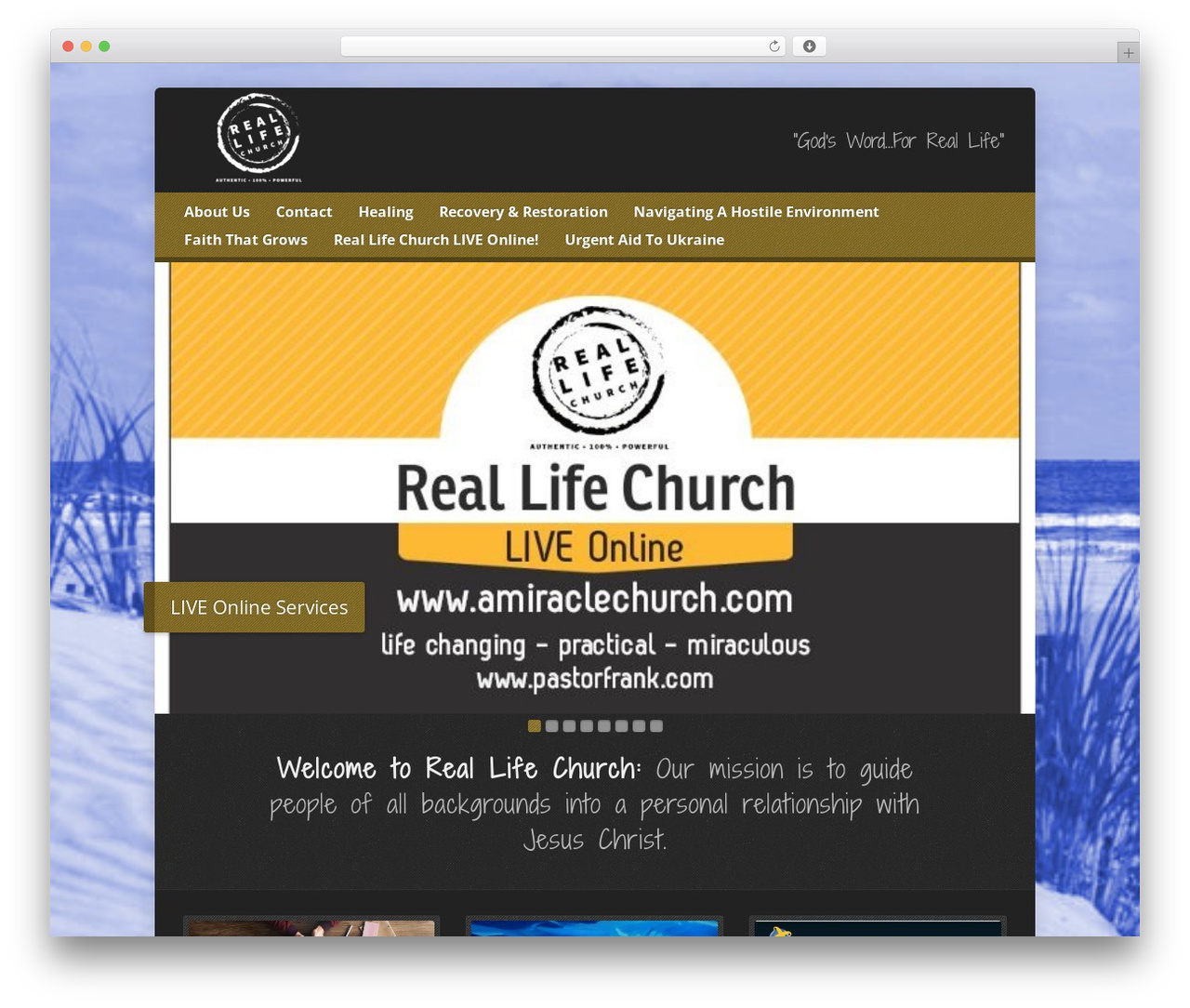 Risen WordPress theme - pastorfrank.com