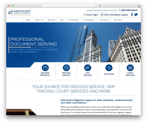 Theme WordPress Aristocrat Process Serving (Responsive Website) - servingprocess.com