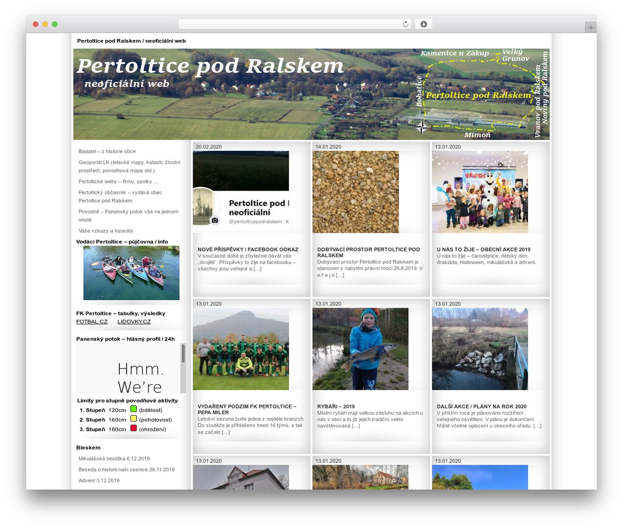 Theme WordPress Fotogram - pertolticepodralskem.cz