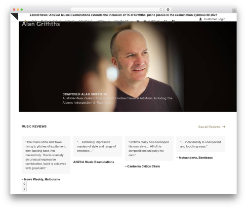Total theme WordPress - griffithscomposer.com