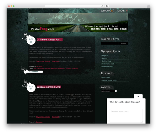 Urban View (MODIFIED) WordPress theme - pastorfrog.com