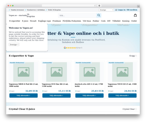 Woocommerce tax display by country WordPress plugin - www.vapes.se