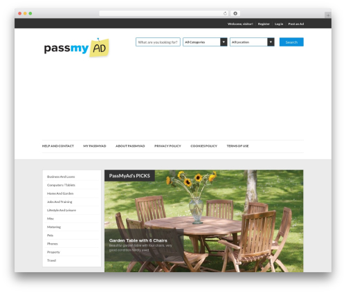 WordPress theme Classifier - passmyad.com