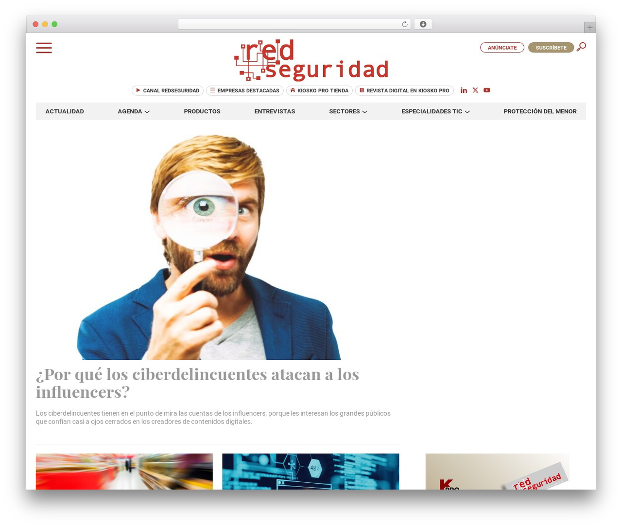 WordPress theme Actycrea Theme (CORE) - redseguridad.com