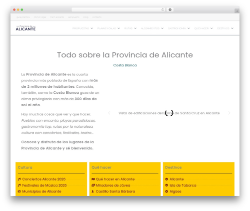 WordPress theme Astra - provinciadealicante.es