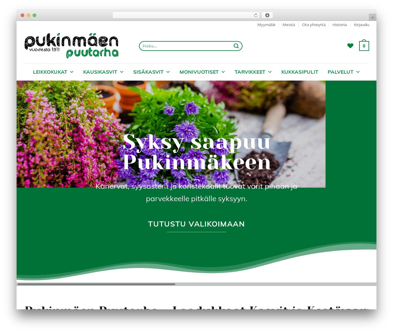 WordPress theme Flatsome - pukinmaenpuutarha.fi