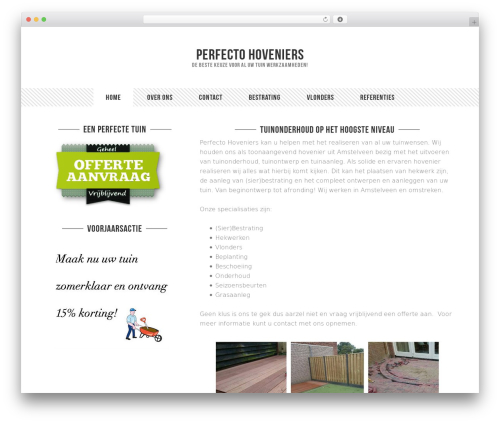 WordPress theme Genesis - perfectohoveniers.nl