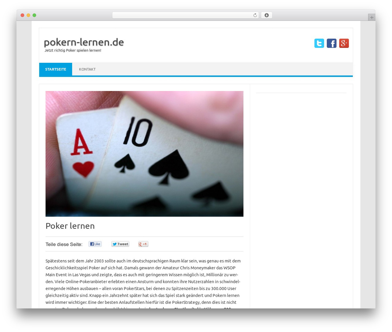 WordPress theme Iconic One Pro - pokern-lernen.de
