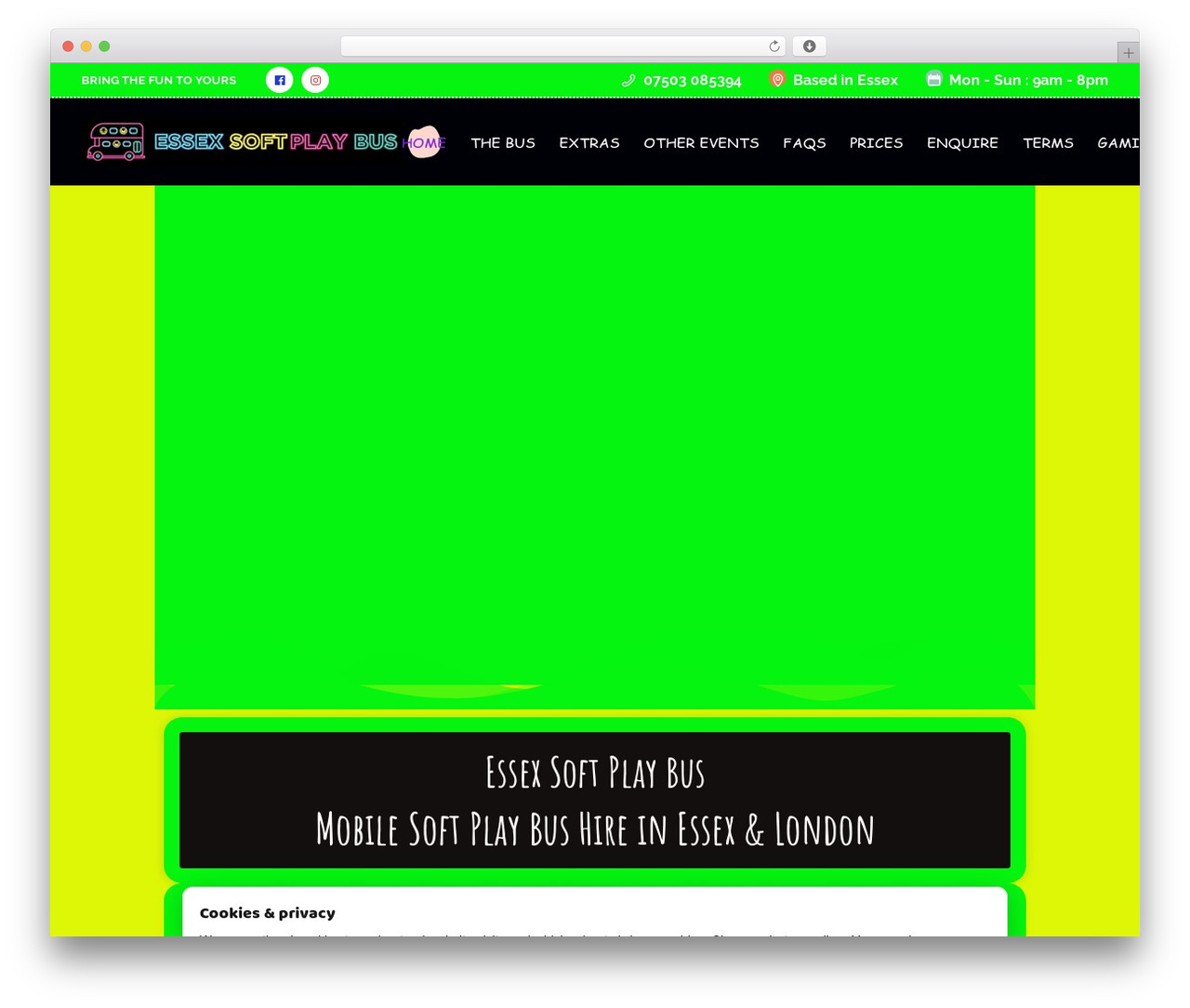 WordPress theme Playroom - essexsoftplaybus.co.uk