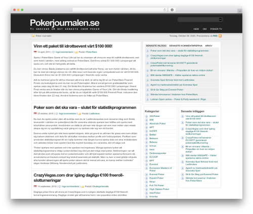 WordPress website theme statement - pokerjournalen.se