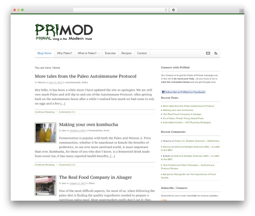 WP theme Canvas - primod.co.uk