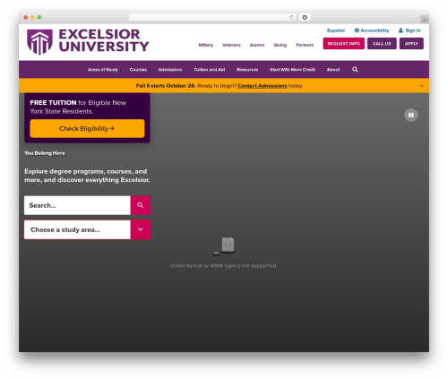 Ymc states map WordPress plugin - www.excelsior.edu
