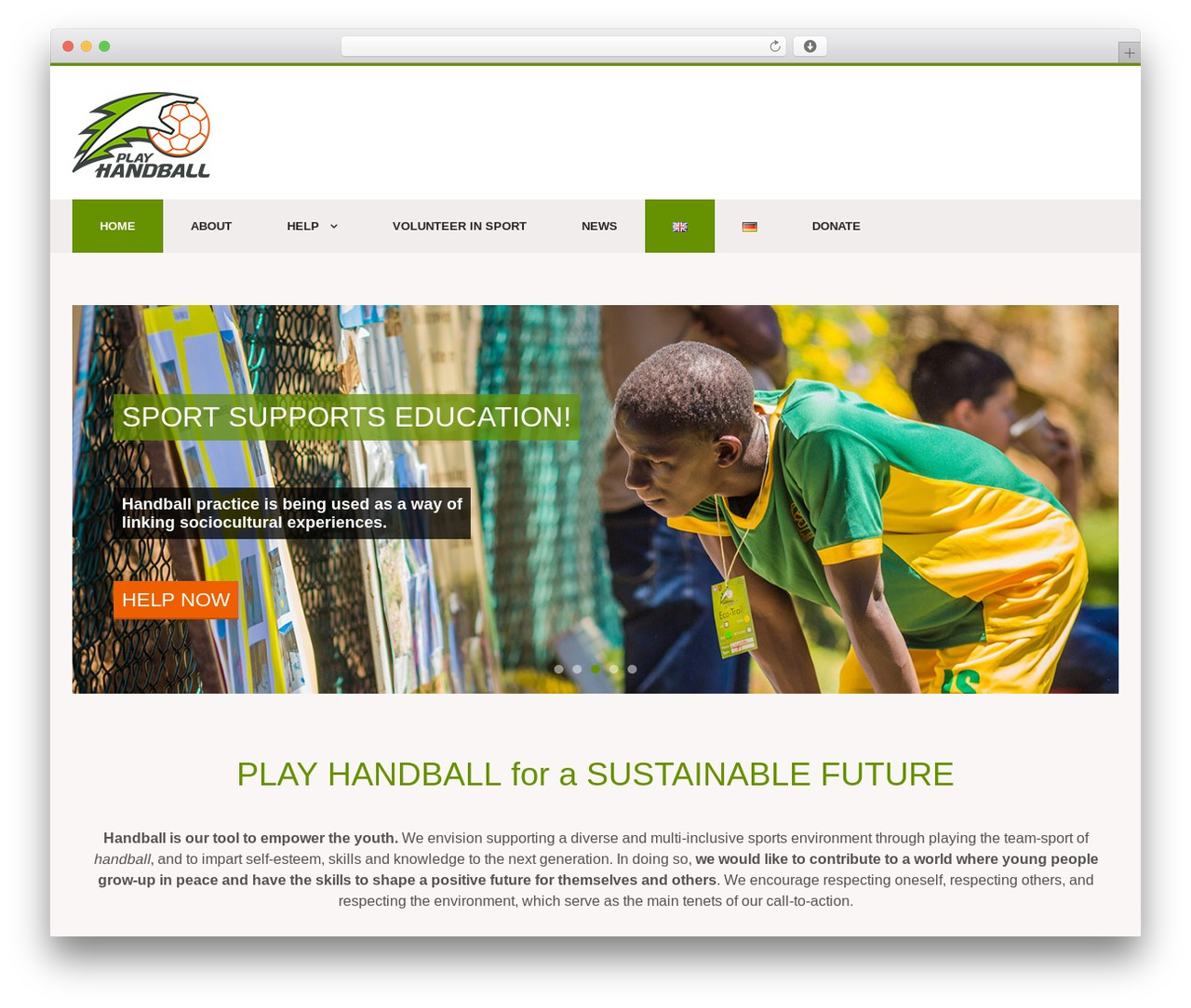 Flatastic top WordPress theme - play-handball.org