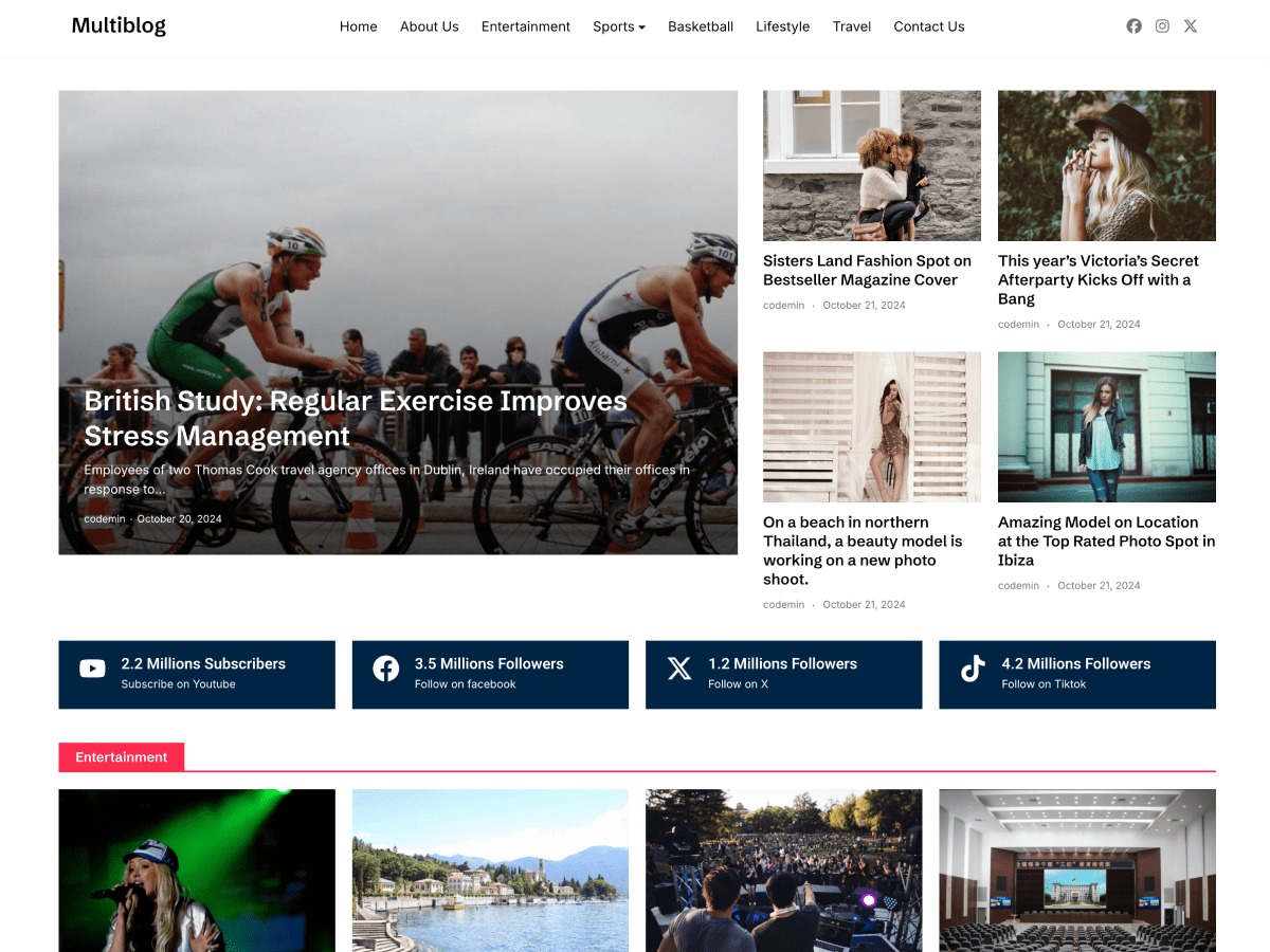 Multiblog WordPress portfolio theme by themesartist