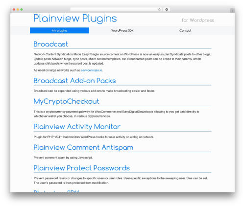 Plainview WP theme - plainviewplugins.com