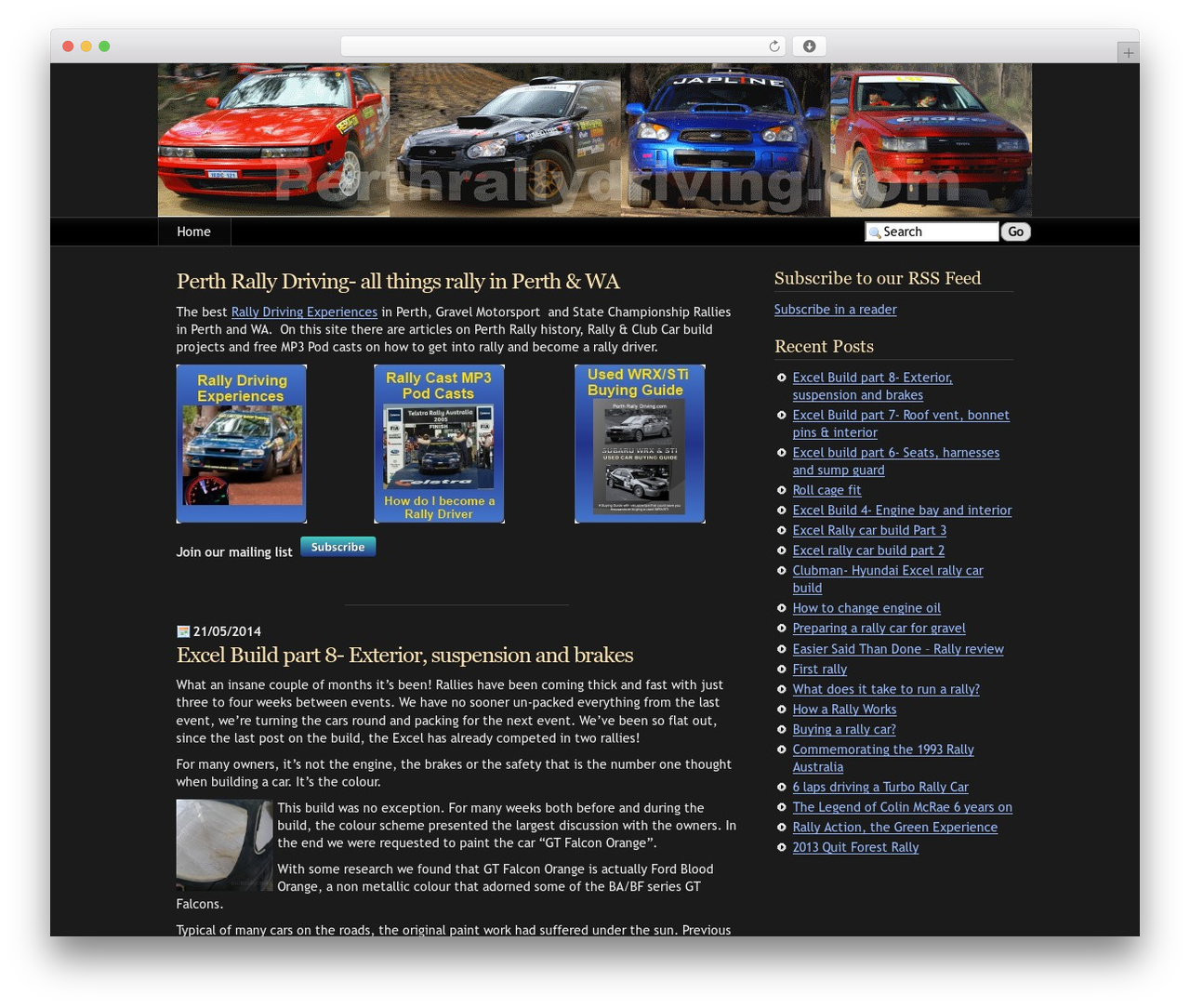 Semiologic WordPress theme - perthrallydriving.com